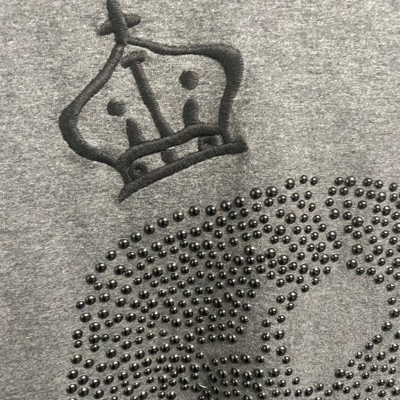 Ecko Unltd Studded Skeleton Tee Mens XXL Gray Soft Wash Grunge Y2K Streetwear - Picture 2 of 5